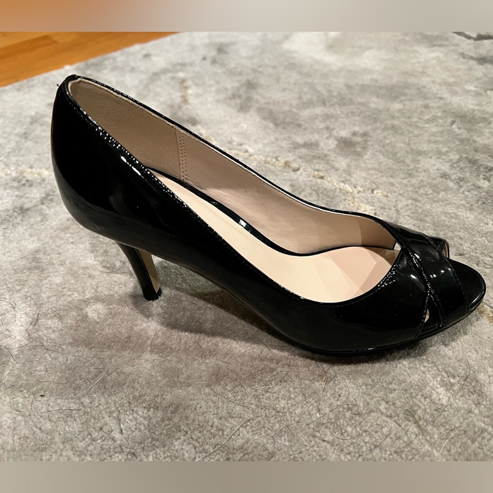 BRAND NEW Cole Haan Lena OT 75 II Black Patent Leather Pump